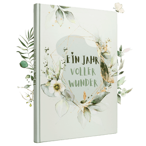 Erinnerungsalbum: 'Ein Jahr voller Wunder' - liebevoll gestaltetes Babytagebuch für besondere Momente und Meilensteine.