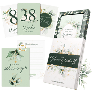 Meilensteinkarten für die Schwangerschaft – besondere Momente und Erinnerungen während der Schwangerschaft festhalten.