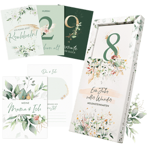 Ein Jahr voller Wunder: Meilensteinkarten, um besondere Momente deines Babys festzuhalten und in Erinnerungen zu verwandeln.